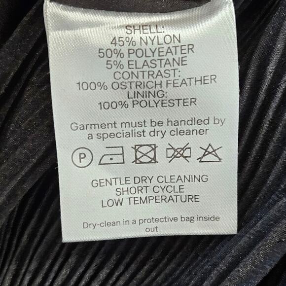 Rachel Gilbert Zion Mini Dress in Black with Feather Trim Size US 4 - Picture 11 of 16